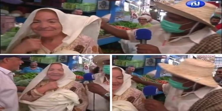 صحفي قناة نسمة يحاول نزع غطاء رأس إمرأة