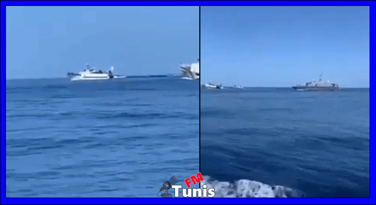 بالفيديو الجيش الإيطالي يطارد قارب صيد تونسي ويطلق عليه النار