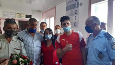 بالصور وكيل الحرس رامي الامام المصاب في عملية اكودة الارهابية يغادر المستشفى