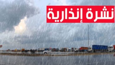 الرصد الجوي يحذر تقلّبات جوية وأمطار منتظرة في هذه الجهات