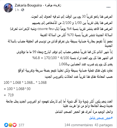 د.زكرياء بوقيرة هناك 719 إصابة بالسلالة التونسيّة لفيروس كورونا