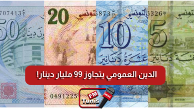 الدين العمومي يتجاوز 99 مليار دينار