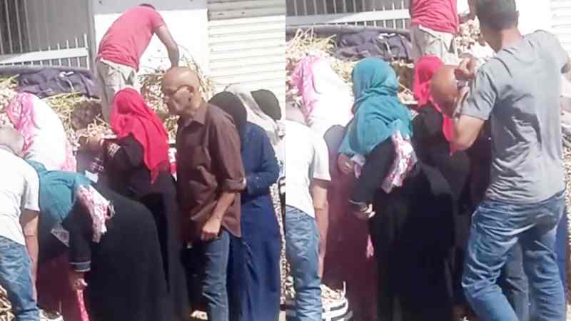 تونس العاصمة رجل كبير في السن يقوم بأفعال غريبة في السوق مع النساء