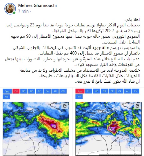 المعهد الوطني للرصد الجوي تقلبات جوية قوية منتظرة